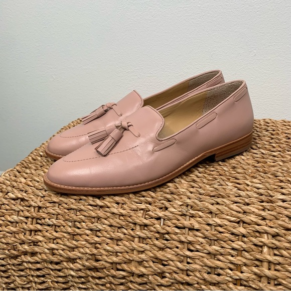 Talbots Shoes Women’s 10 Pink Genuine Leather Slip On Loafer Tassel - Picture 3 of 9